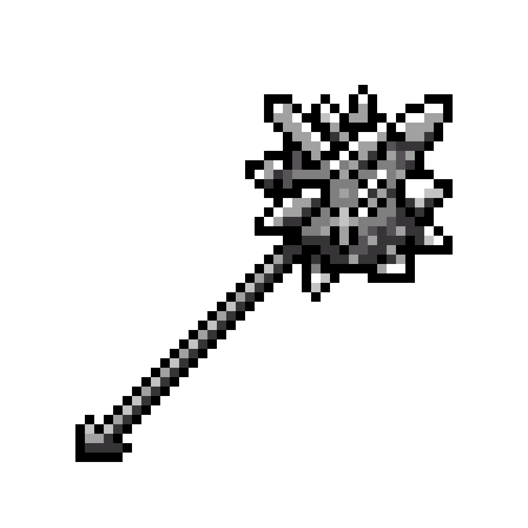 Pixel art/emote of a mace